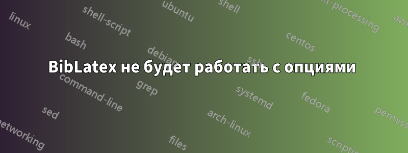BibLatex не будет работать с опциями