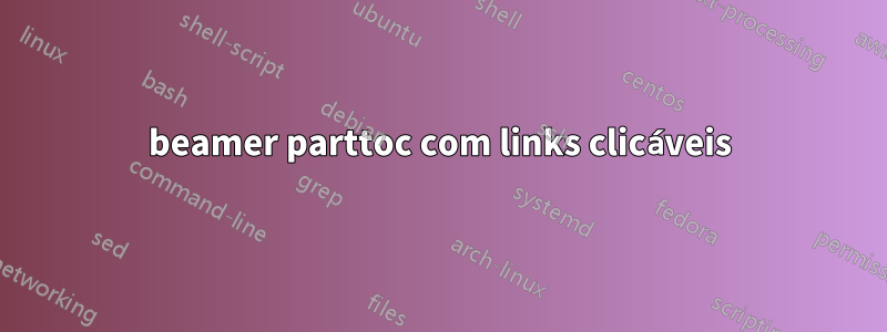 beamer parttoc com links clicáveis