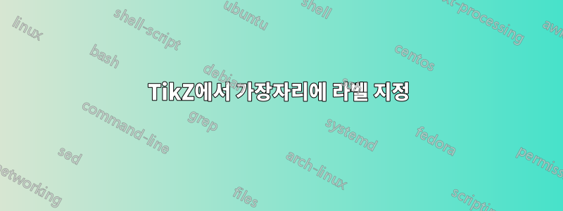 TikZ에서 가장자리에 라벨 지정