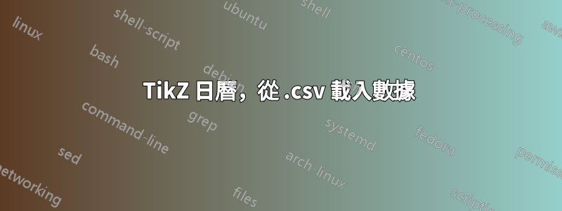 TikZ 日曆，從 .csv 載入數據