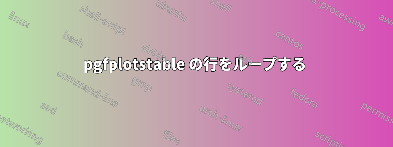 pgfplotstable の行をループする