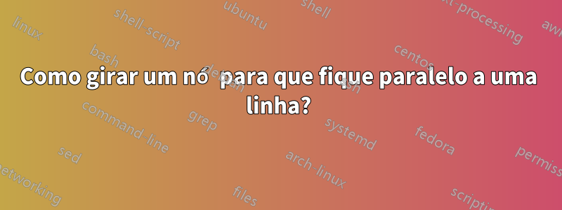Como girar um nó para que fique paralelo a uma linha?