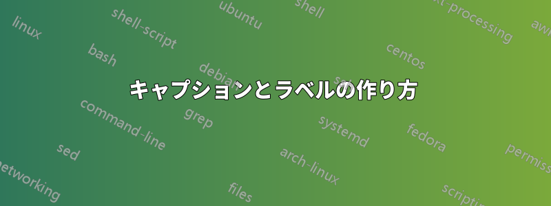キャプションとラベルの作り方