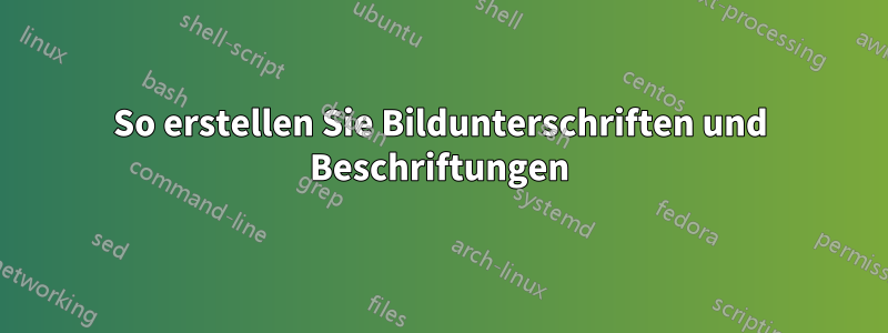 So erstellen Sie Bildunterschriften und Beschriftungen