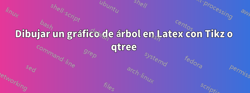 Dibujar un gráfico de árbol en Latex con Tikz o qtree