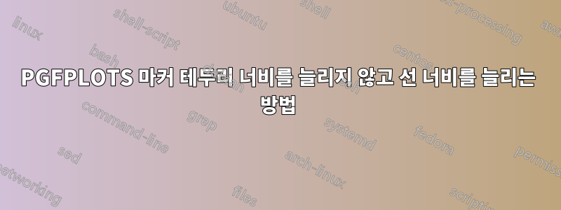 PGFPLOTS 마커 테두리 너비를 늘리지 않고 선 너비를 늘리는 방법