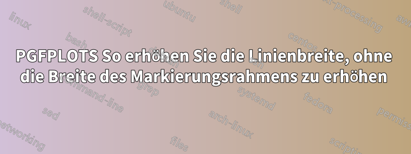 PGFPLOTS So erhöhen Sie die Linienbreite, ohne die Breite des Markierungsrahmens zu erhöhen