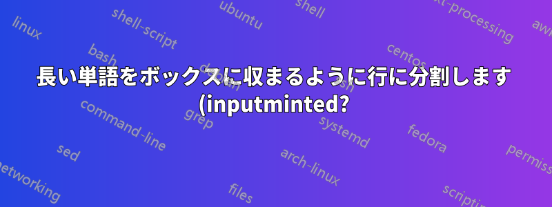 長い単語をボックスに収まるように行に分割します (inputminted?)