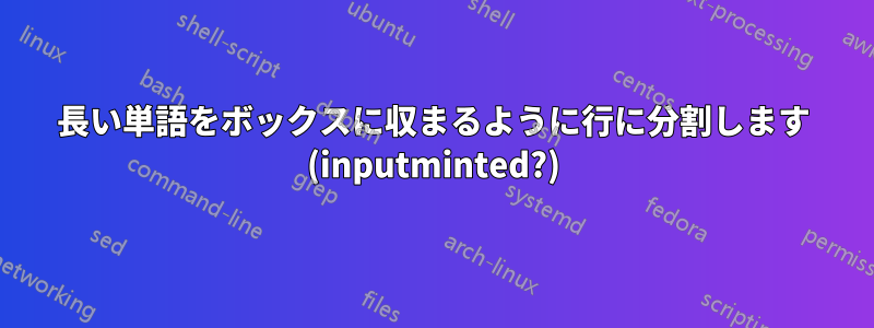 長い単語をボックスに収まるように行に分割します (inputminted?)