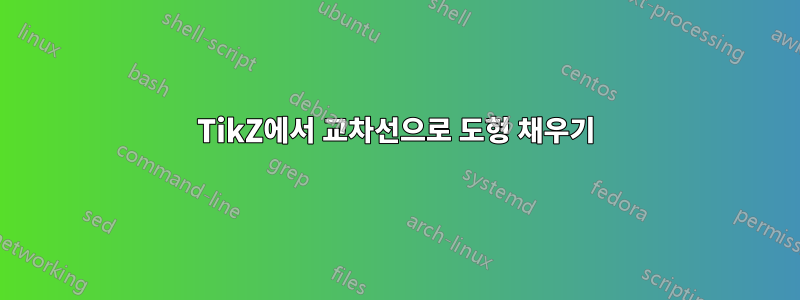 TikZ에서 교차선으로 도형 채우기