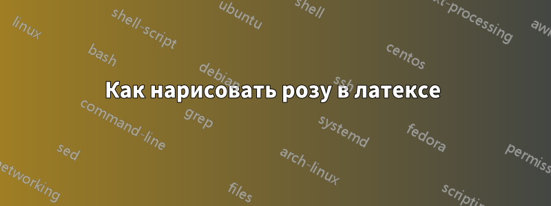 Как нарисовать розу в латексе