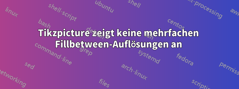 Tikzpicture zeigt keine mehrfachen Fillbetween-Auflösungen an