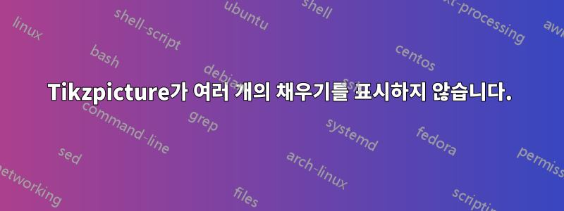 Tikzpicture가 여러 개의 채우기를 표시하지 않습니다.