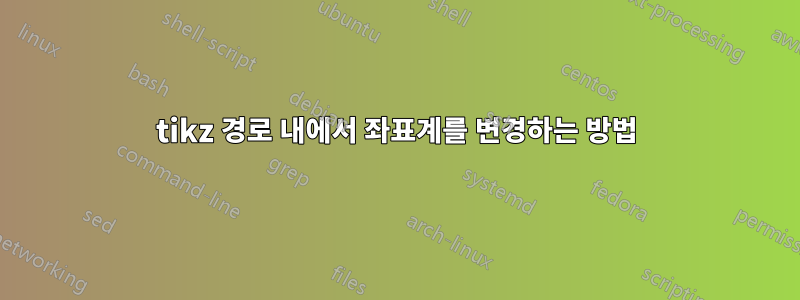 tikz 경로 내에서 좌표계를 변경하는 방법