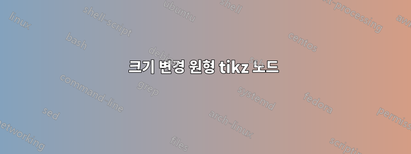 크기 변경 원형 tikz 노드