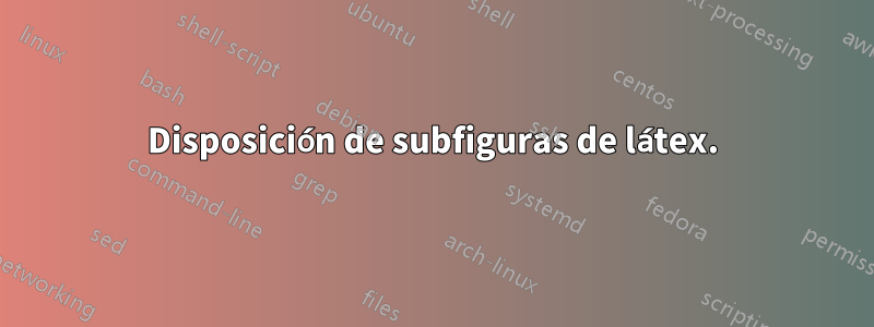 Disposición de subfiguras de látex.
