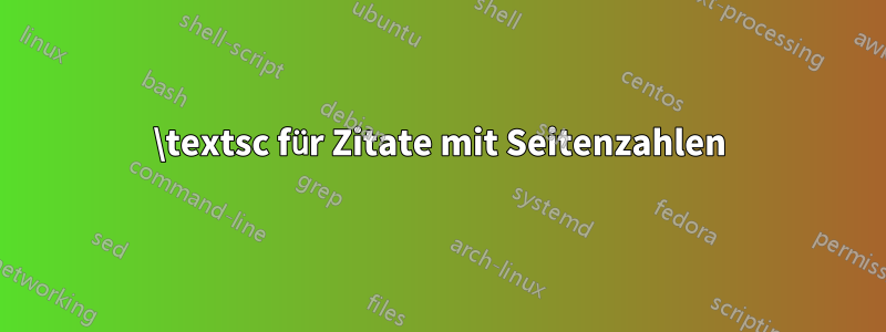 \textsc für Zitate mit Seitenzahlen