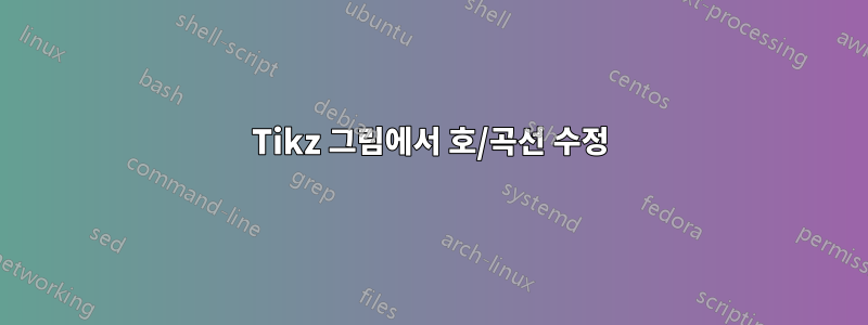 Tikz 그림에서 호/곡선 수정