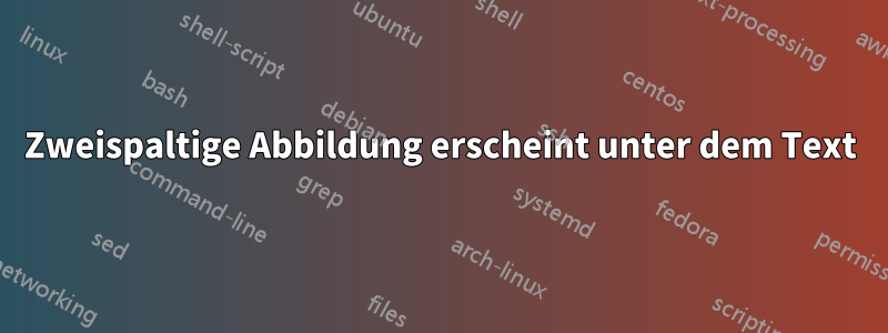 Zweispaltige Abbildung erscheint unter dem Text