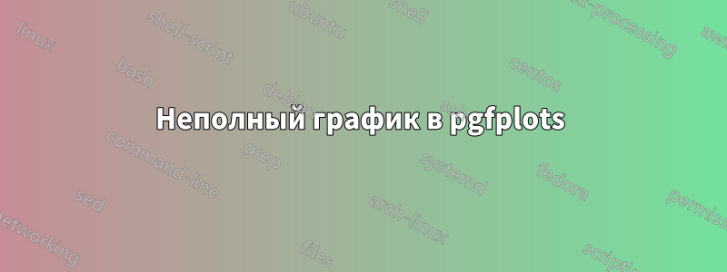 Неполный график в pgfplots