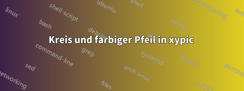 Kreis und farbiger Pfeil in xypic