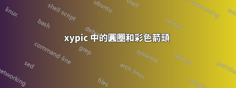 xypic 中的圓圈和彩色箭頭
