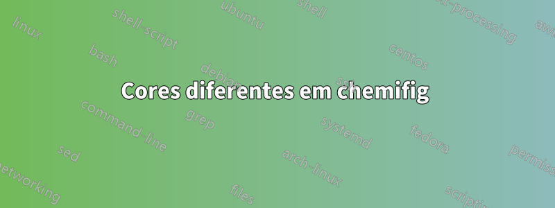 Cores diferentes em chemifig