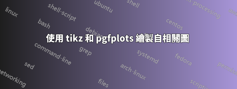 使用 tikz 和 pgfplots 繪製自相關圖