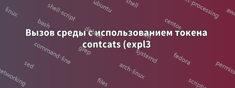 Вызов среды с использованием токена contcats (expl3) приводит к отображению некоторого внутреннего содержимого в конце документа.