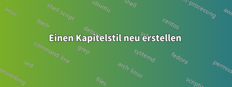 Einen Kapitelstil neu erstellen