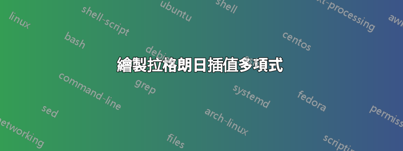 繪製拉格朗日插值多項式
