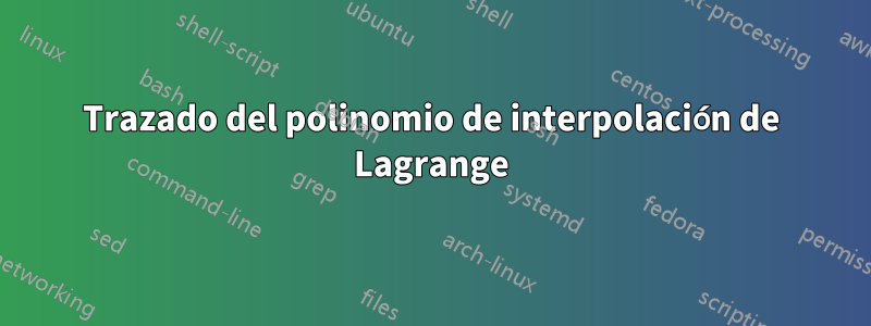 Trazado del polinomio de interpolación de Lagrange