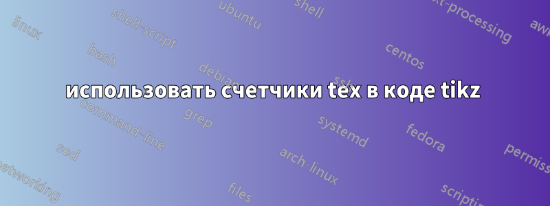 использовать счетчики tex в коде tikz