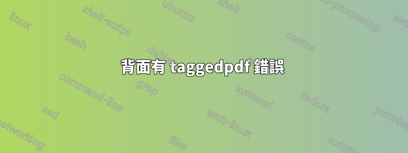 背面有 taggedpdf 錯誤