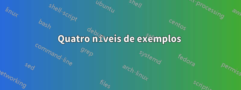 Quatro níveis de exemplos