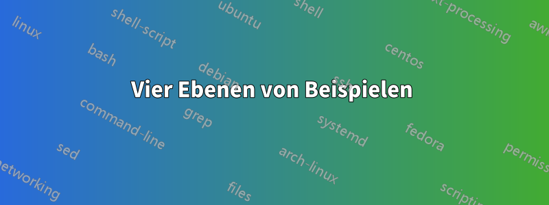 Vier Ebenen von Beispielen