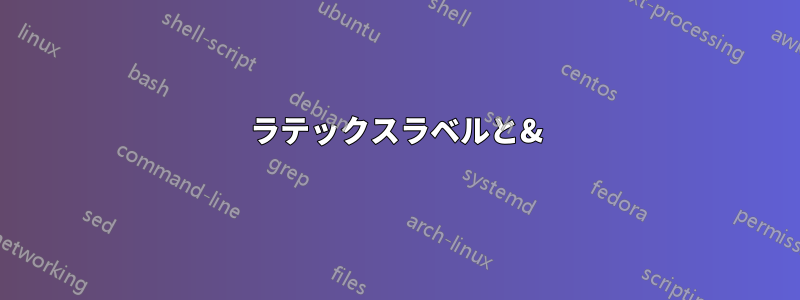 ラテックスラベルと&