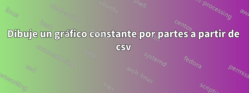 Dibuje un gráfico constante por partes a partir de csv