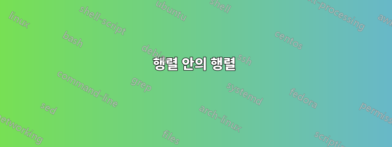 행렬 안의 행렬