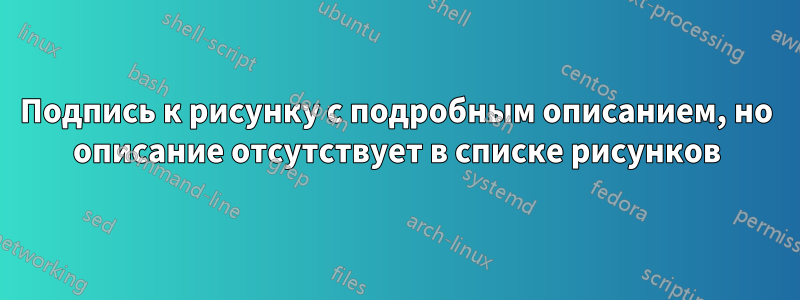 Подпись к рисунку с подробным описанием, но описание отсутствует в списке рисунков