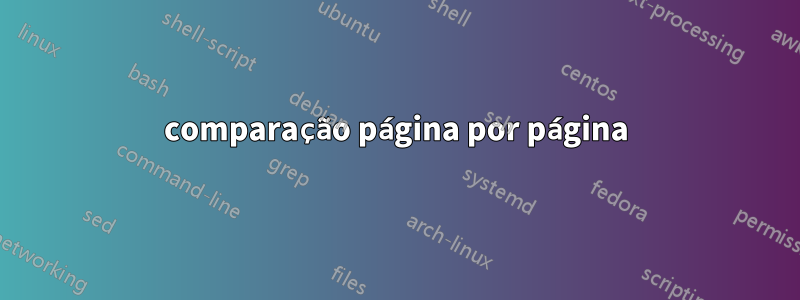 comparação página por página