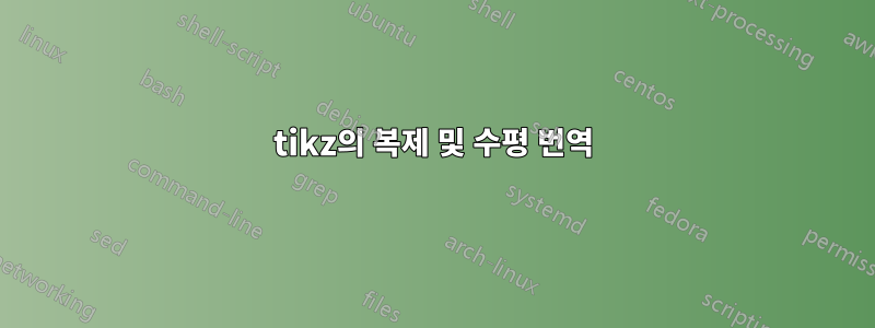 tikz의 복제 및 수평 번역