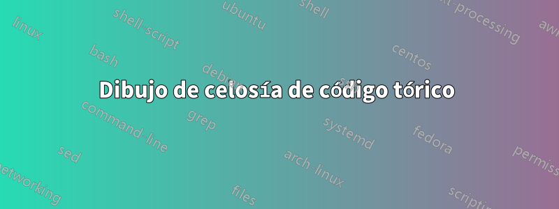 Dibujo de celosía de código tórico