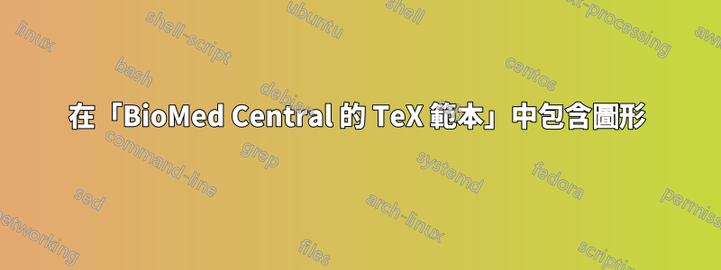 在「BioMed Central 的 TeX 範本」中包含圖形