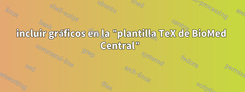 incluir gráficos en la "plantilla TeX de BioMed Central"