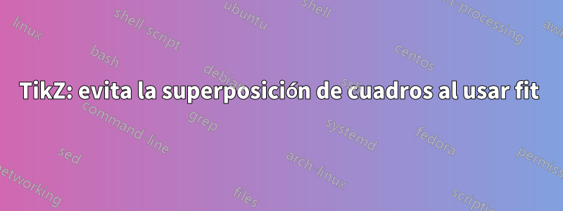 TikZ: evita la superposición de cuadros al usar fit