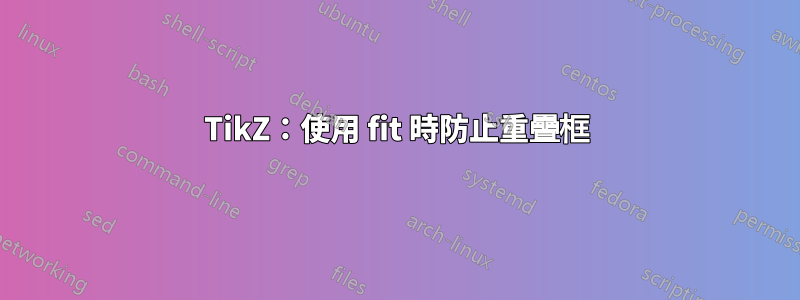 TikZ：使用 fit 時防止重疊框