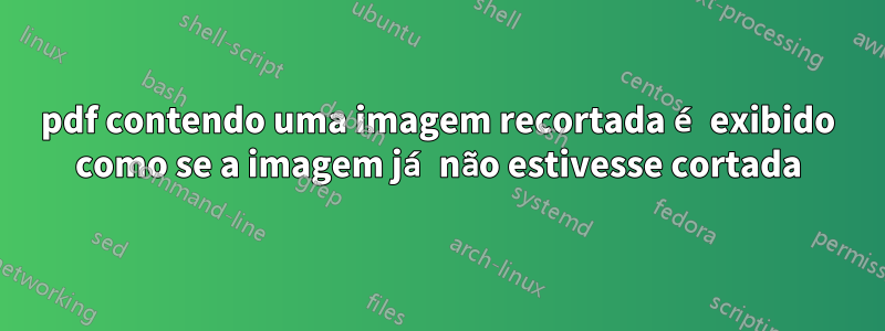pdf contendo uma imagem recortada é exibido como se a imagem já não estivesse cortada