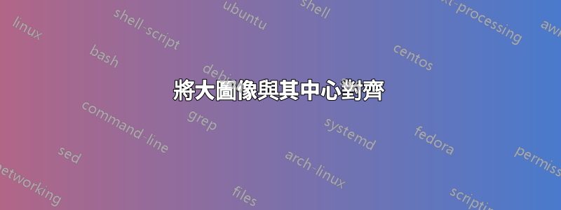 將大圖像與其中心對齊