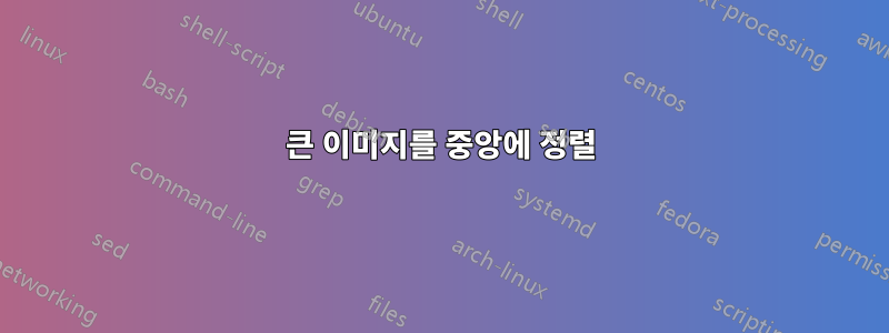큰 이미지를 중앙에 정렬